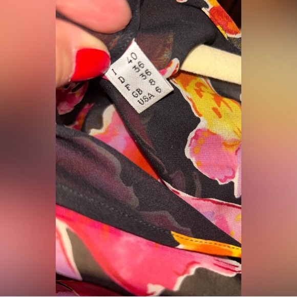 Moschino Y2K | 90s | 2000’s | Butterfly Print Sheer Blouse | Black + Pink - Picture 5 of 8